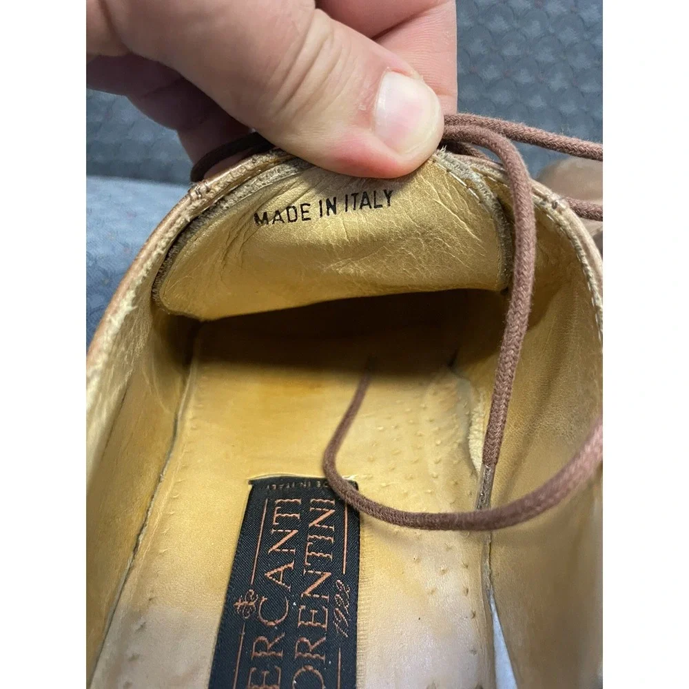 Mercanti Fiorentini Mens Size 8.5 M Wingtip 6881 Brown Mens‎ Dress Shoes